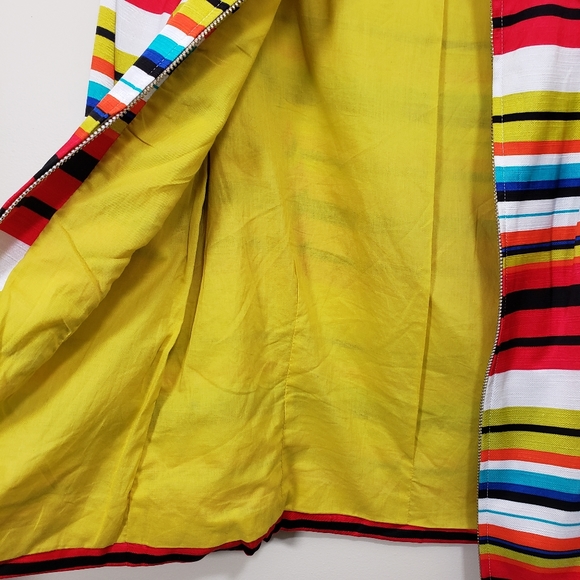 Mishca bright colored striped zip front blazer - Picture 6 of 6